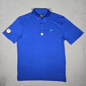 Goodboy Golf Shirt‎ Mens Medium Blue Performance Polo Stretch Casual Preppy Logo